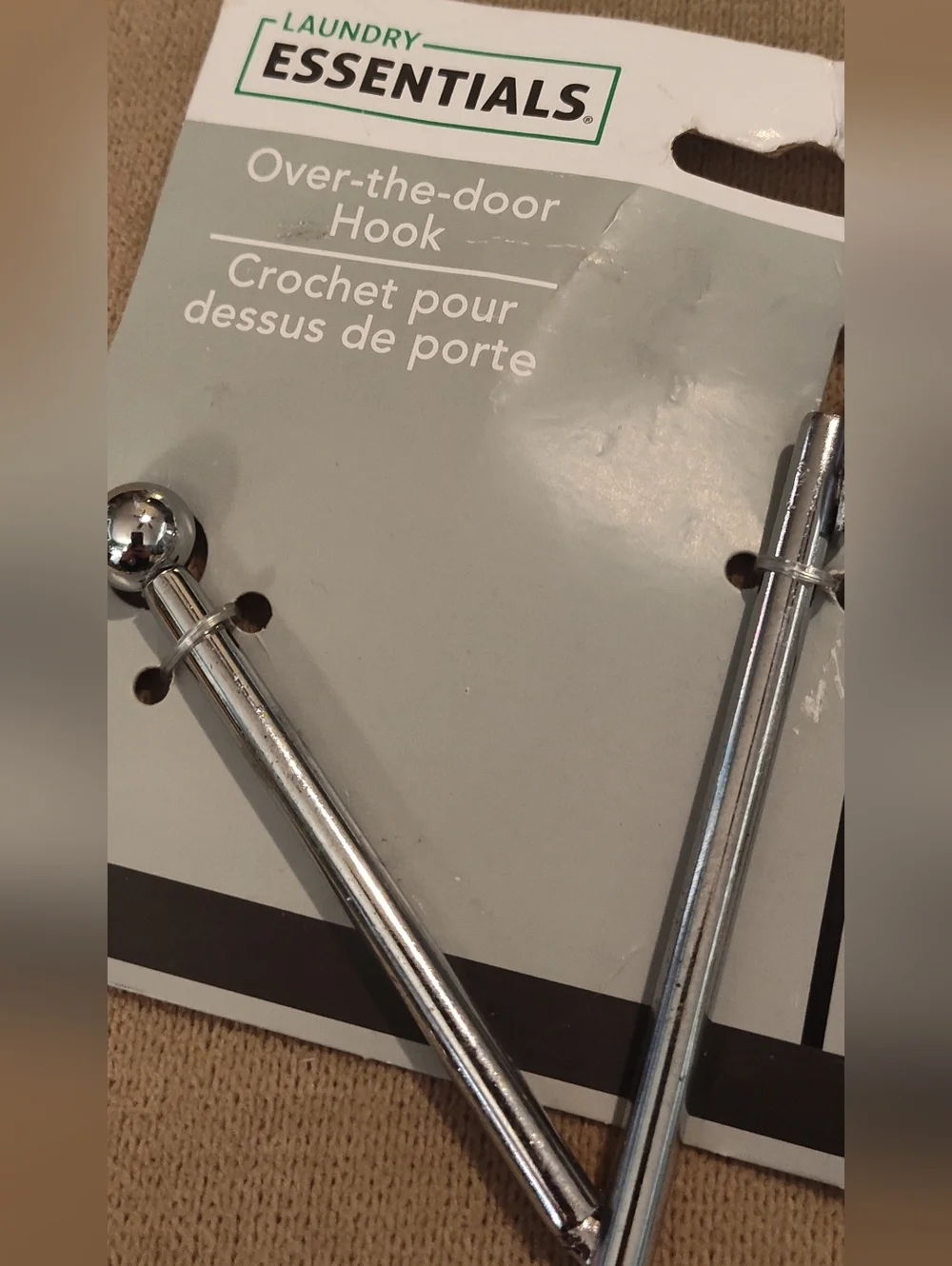 NWT! Laundry Essentials Over-the-Door Double Hook (This Listing Is For 2)